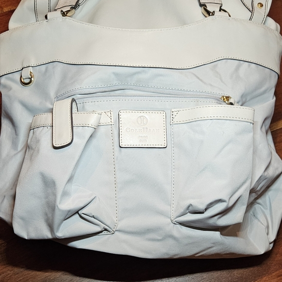 COLE HAAN Gray Leather Tote - Picture 7 of 13